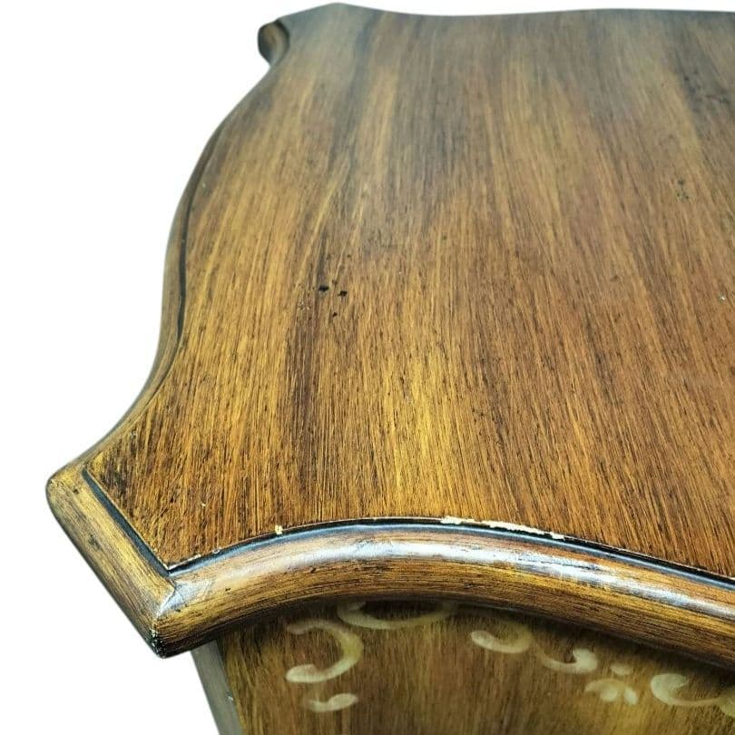 猫脚 チェスト2段 アンティーク ナイトテーブル/サイドテーブル/花台 猫足