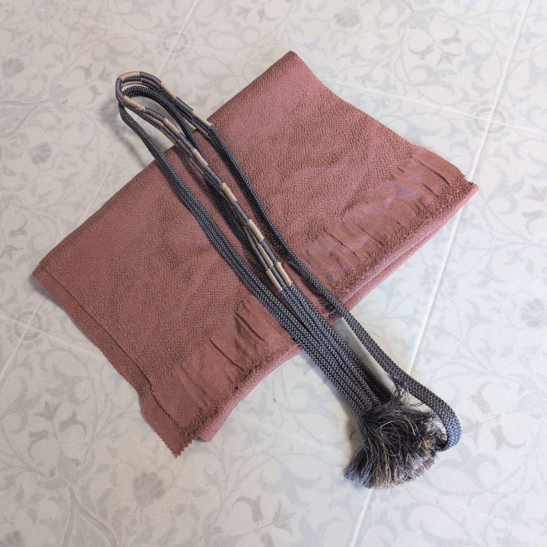 訪問着　フルセット　着物　正絹　暗紫　桜　かっこいい　祝い事　F前