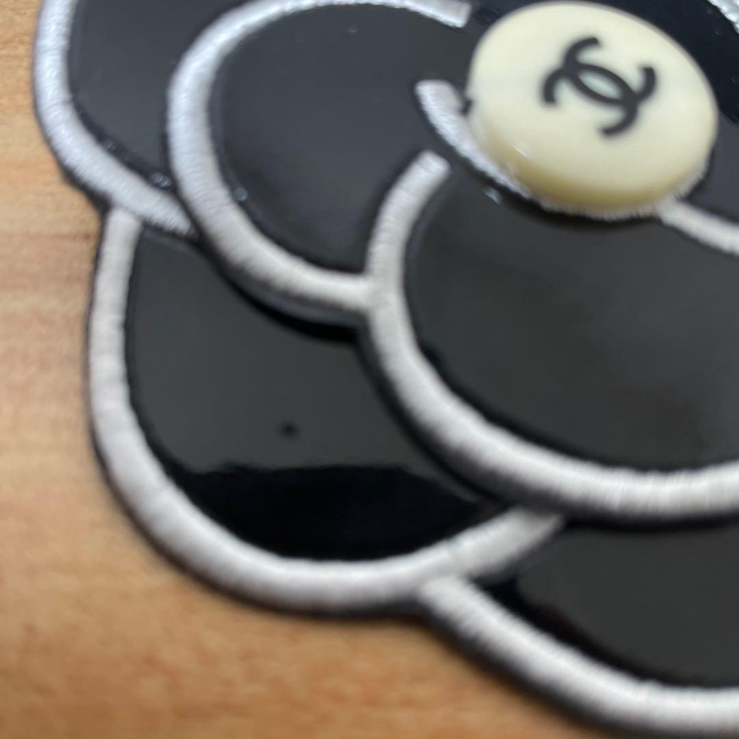 シャネル☆カメリアブローチ ココマーク ロゴ　コサージュ ヴィンテージ　黒