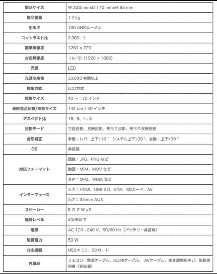 【新品未開封】 FunLogy  / 小型プロジェクター