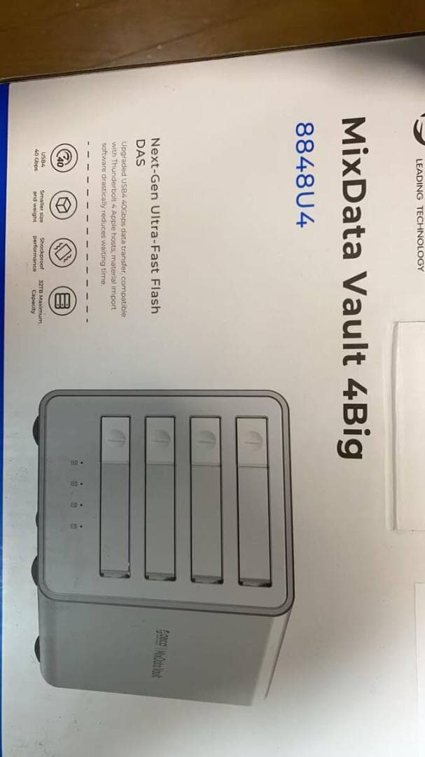 ORICO 40Gbps オールフラッシュSSDケース 4*10Gbps M.2