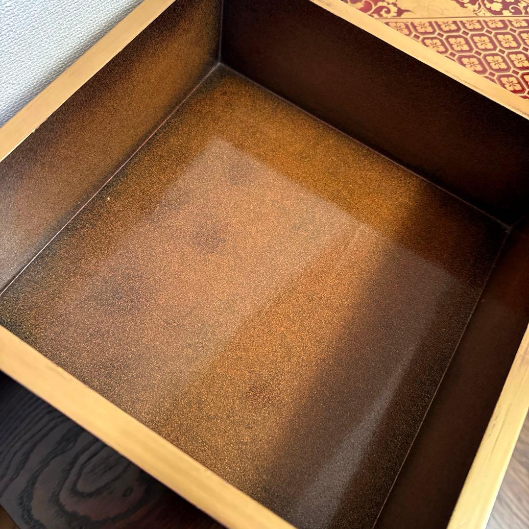 ◆塗り重箱　ニ段/三段　蒔絵あしらい◆