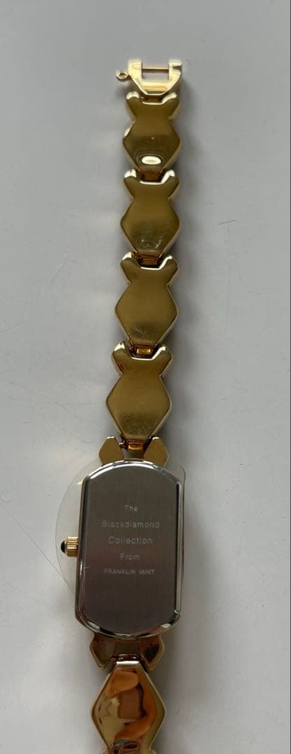 THE FRANKLIN MINT ゴールド ブラック ブレスレットウォッチ