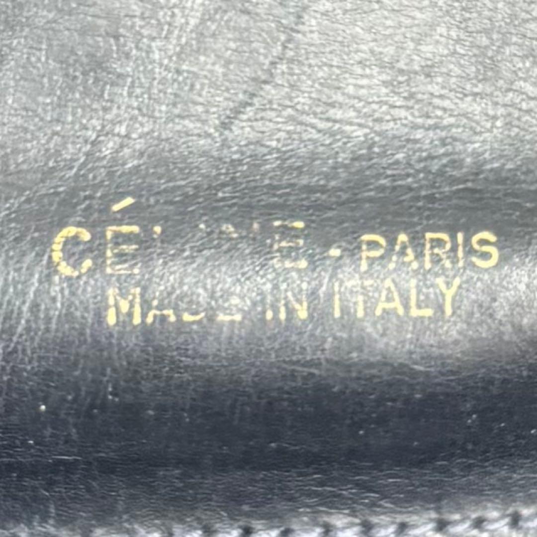 美品 セリーヌ キャンバス ショルダーバッグ Cマカダム ジャッキー ネイビー