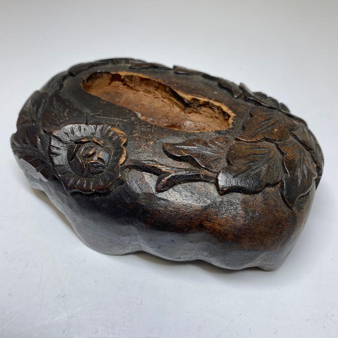 極太赤珊瑚置物　台込高さ23㎝/453g 東Y7-0312☆2F