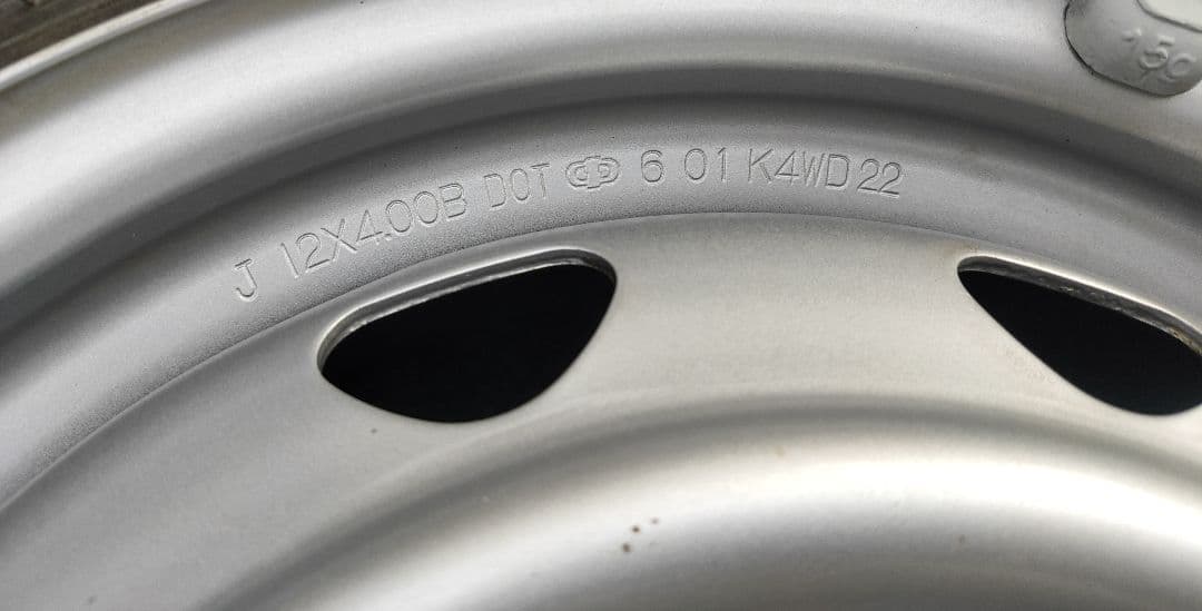 ①ブリヂストン ホイールセット 145R12 145/80R12 軽トラ バン