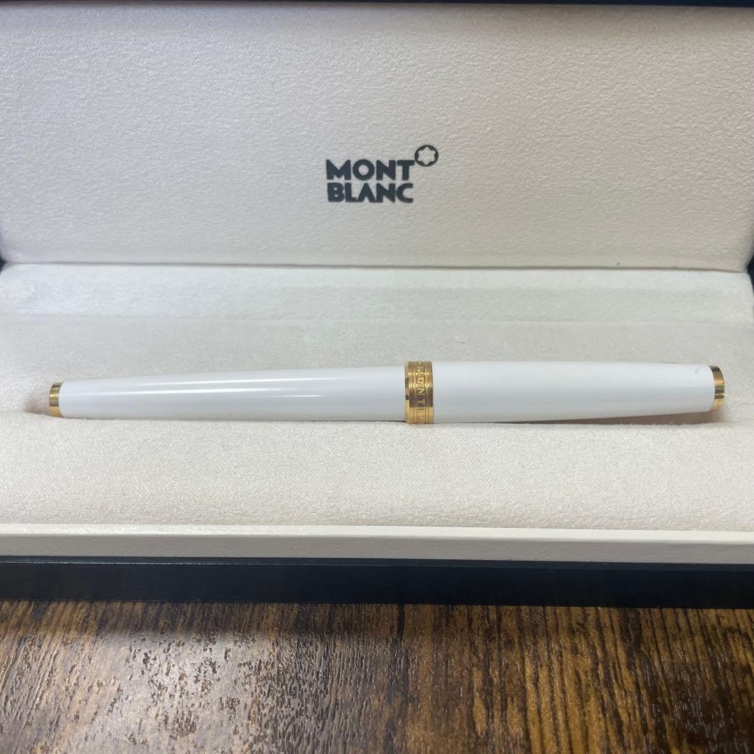 ☆即筆記可☆モンブラン PIX　ローラーボール　キャップ式　ホワイト　水性