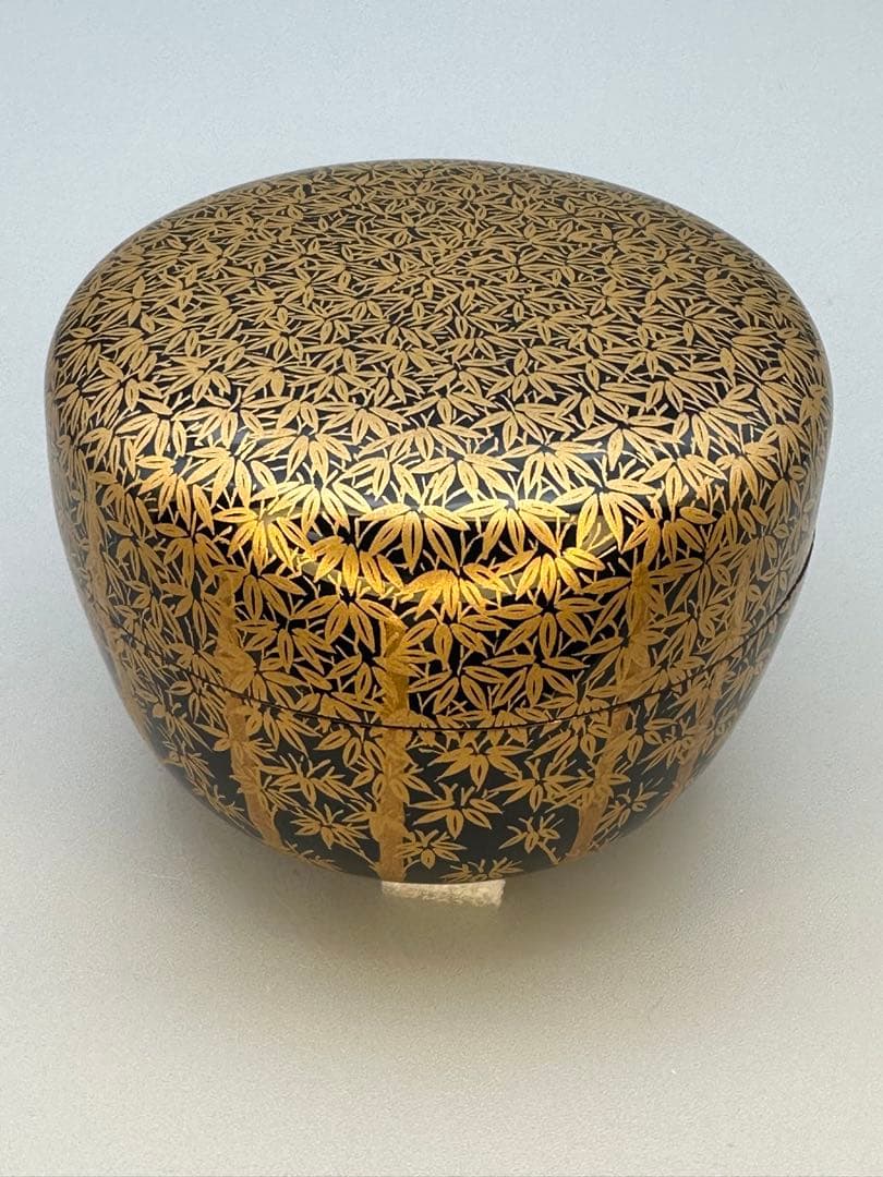 茶道具　棗　川瀬表完　竹林蒔絵