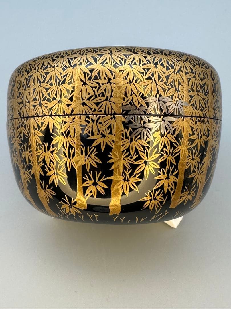 茶道具　棗　川瀬表完　竹林蒔絵