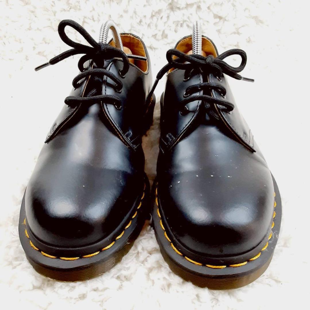 美品 25㎝◎Dr.Martens ドクターマーチン 革靴 3ホールブーツ 黒