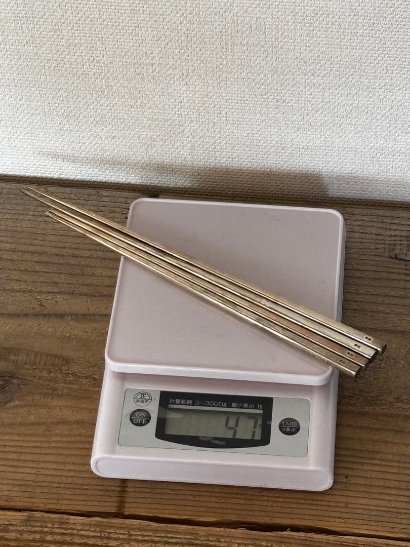 銀製品　純銀　カトラリー　夫婦箸　箱付