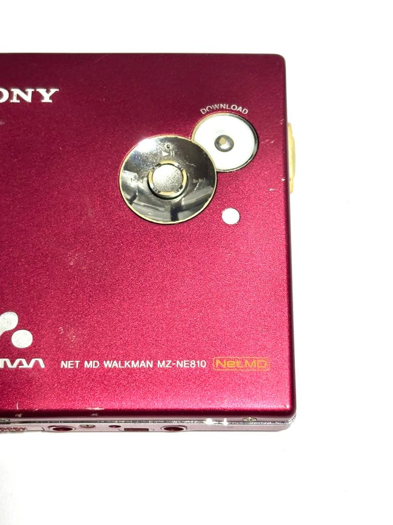 2点セットSONY MDウォークマン MZ-NE810 動作品 本体のみ 赤