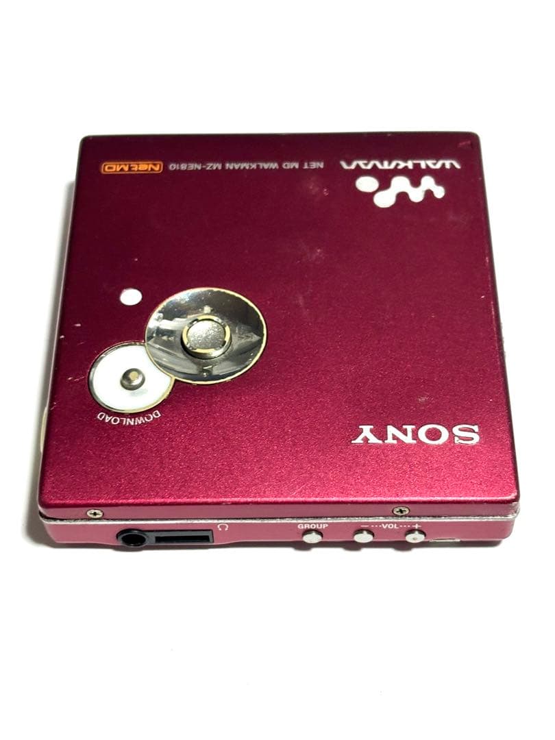 2点セットSONY MDウォークマン MZ-NE810 動作品 本体のみ 赤