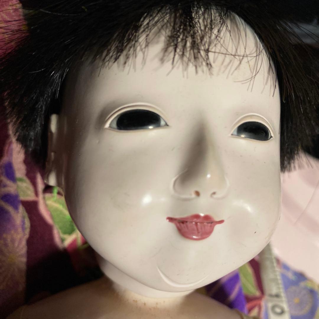 小さ目　市松人形　竹内益次郎　作　男の子　大正時代　３０ｃｍ位
