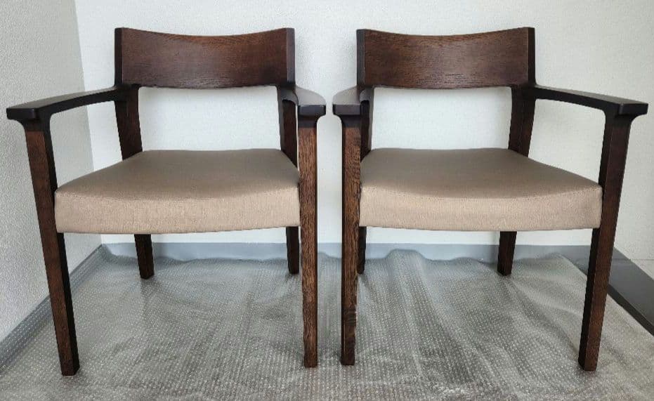 カリモク家具 ダイニングチェア CU6110K564 肘付き① １脚