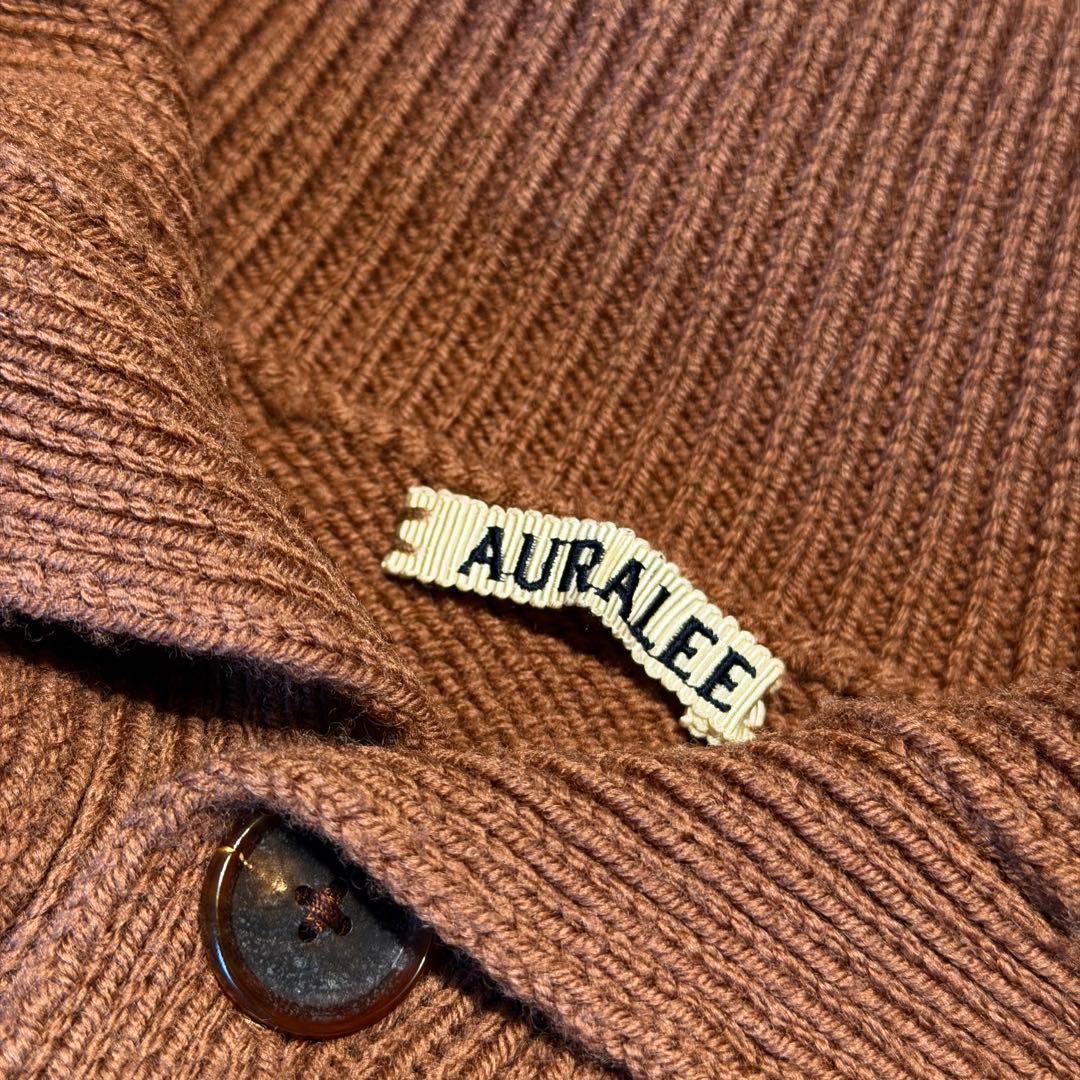 トップス AURALEE HARD TWIST MERINO KNIT BIG POLO