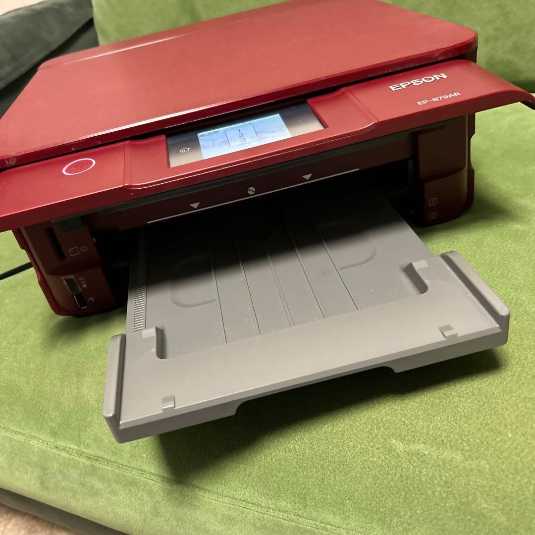 未開封インク付き EPSON EP-879AR プリンター レッド