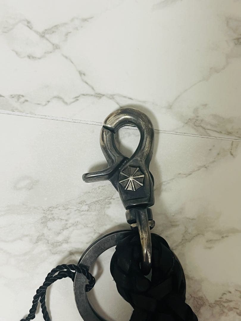 【未使用】BACKLASH フリンジ付きレザー キーホルダー バックラッシュ