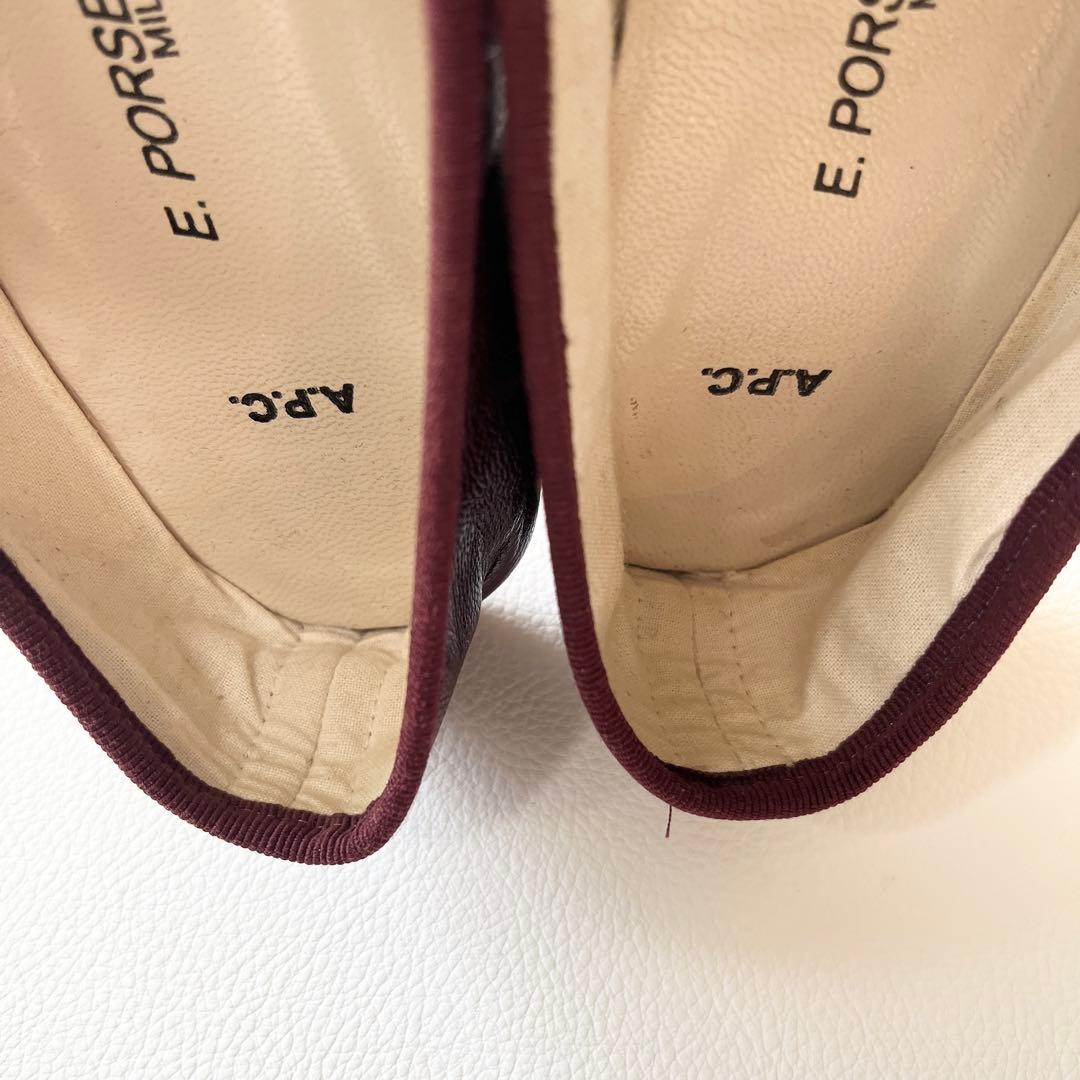 ▼ポルセリ×A.P.C アーペーセー【36】フラット バレエシューズ パンプス