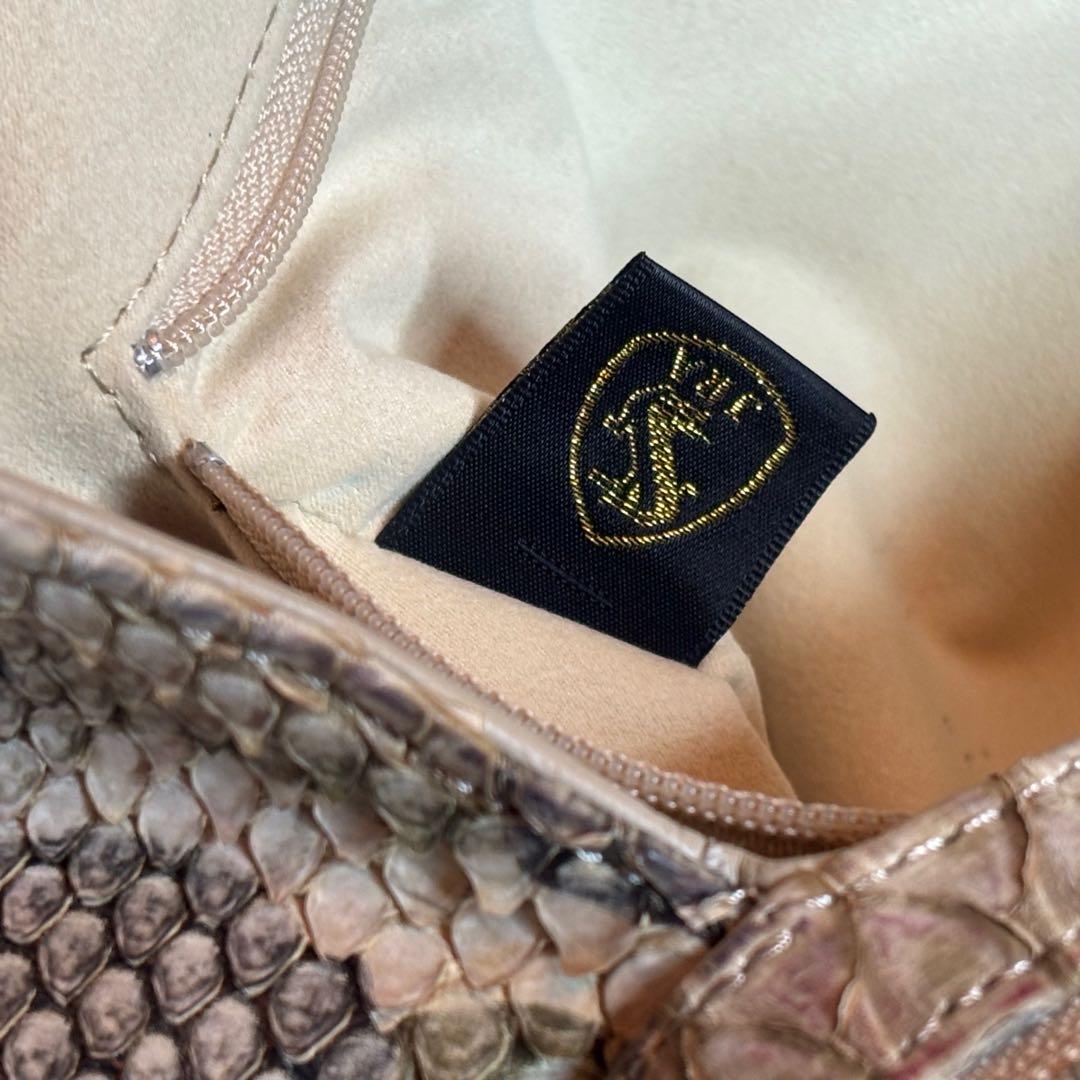 JRA認定 本革パイソン ショルダーバッグ 2way 蛇革 エキゾチックレザー