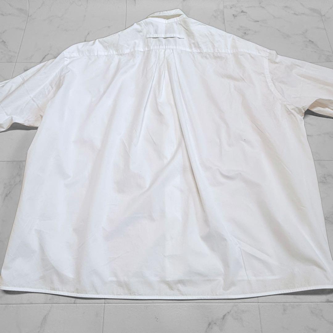 ティッカ ボックスシャツ ホワイト ミニ襟 ワイド オーバーサイズ ゆったり