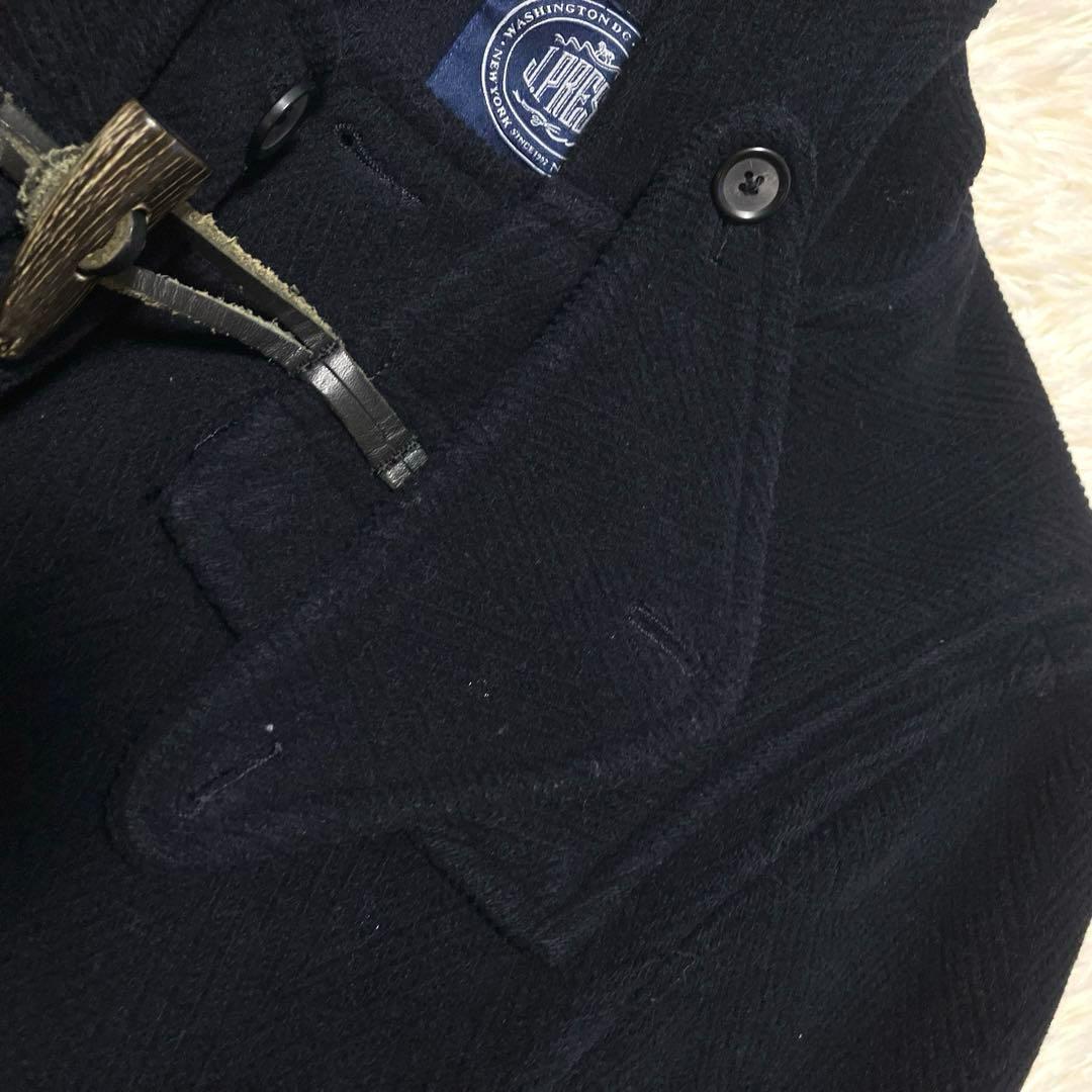 【美品】ジェイプレス　ダッフル コート　バロムブローサ社　ヘリンボーン生地　紺色