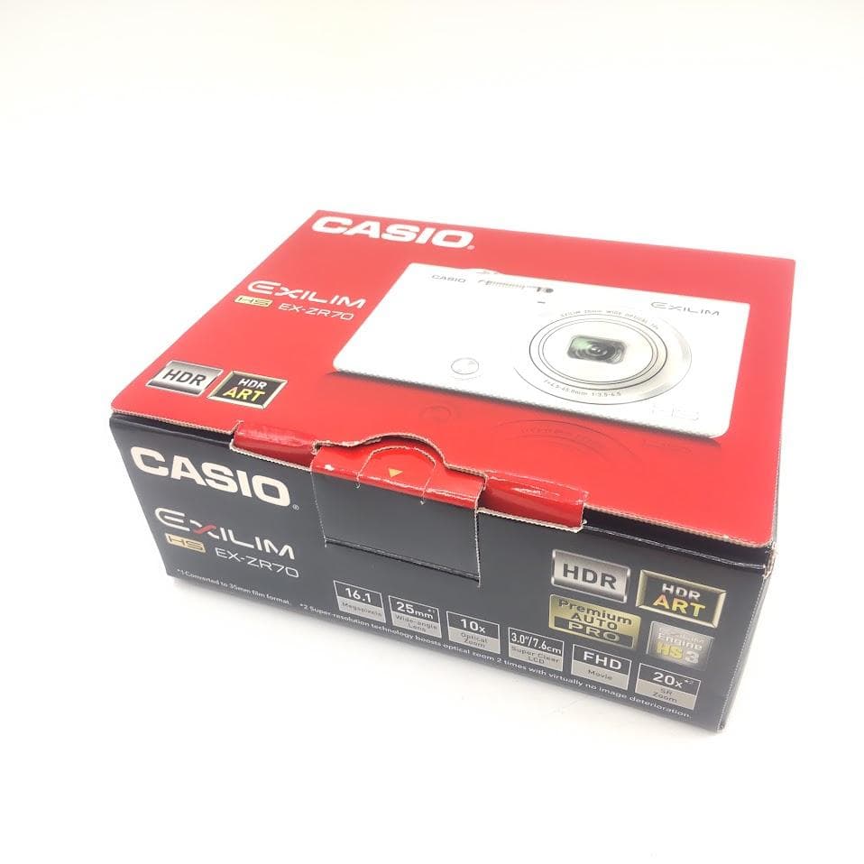 ★箱付★ CASIO カシオ デジカメEXILIM EX-ZR70WE ホワイト