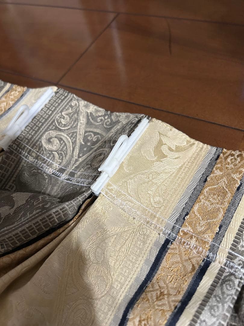 【高級感】ジャカードカーテン＆レースカーテンセット