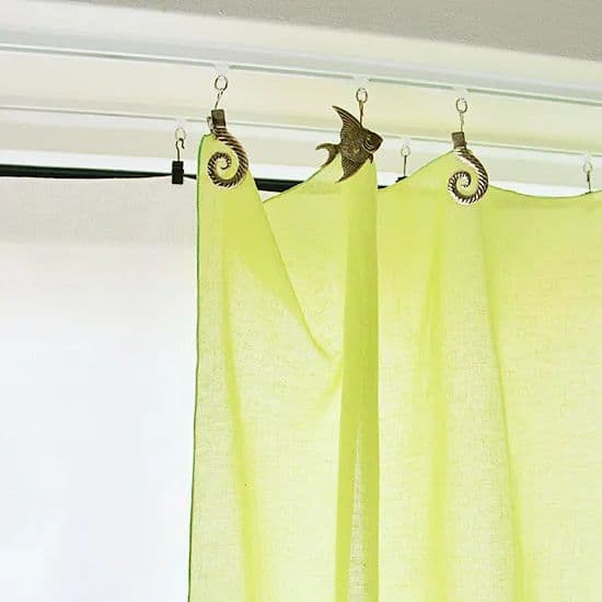 14 23 TOSS ieno textile ライム　グリーン シアーカーテン