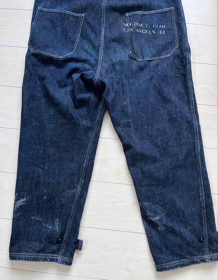 colimbo コリンボ デニム ビブ オーバーオール M カスタム ステンシル