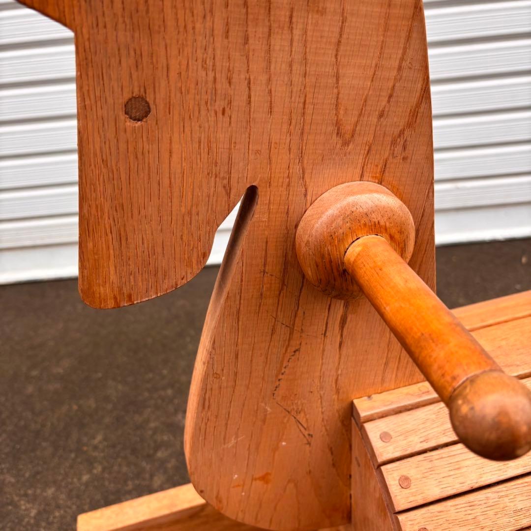 【送料込】木馬　モクバ　木製　インテリア　天然木　アンティーク