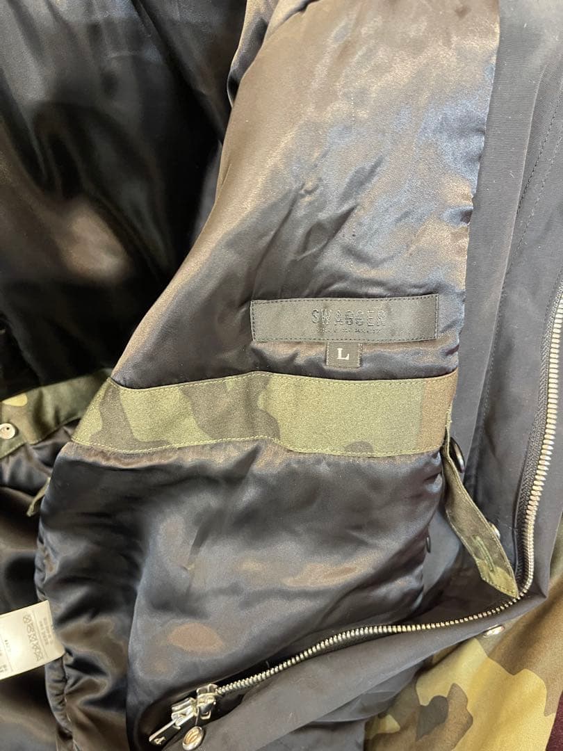 SWAGGER スワッガー 日本製 2way 迷彩 カモフラ切替 モッズコート