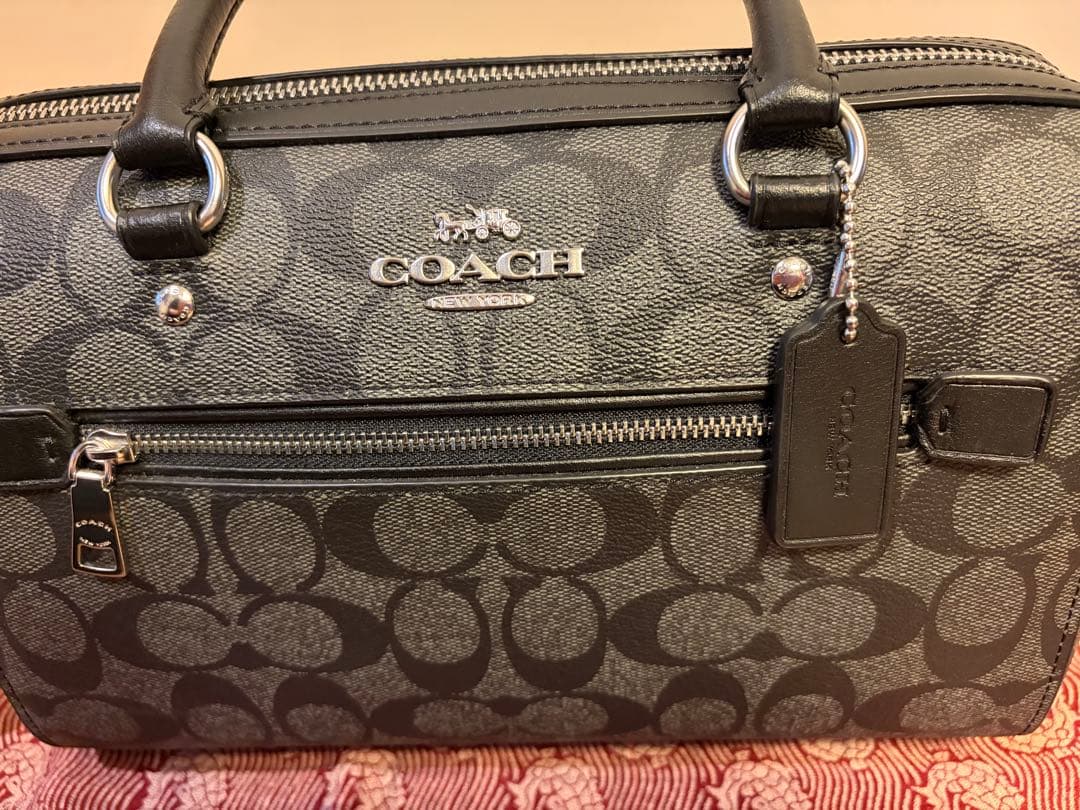 【COACH】 バッグ 2Way 黒（金具はシルバー）手提げ•ショルダー