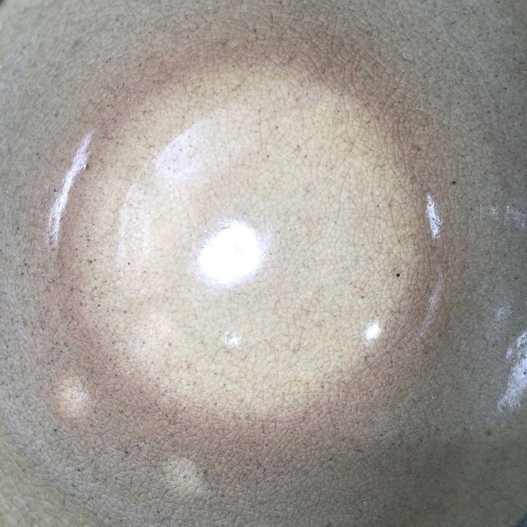 Ｎ４１４　茶碗　『膳所焼　陽炎園造』『淡々斎　箱書』『安南写茶碗』　共箱　茶道具