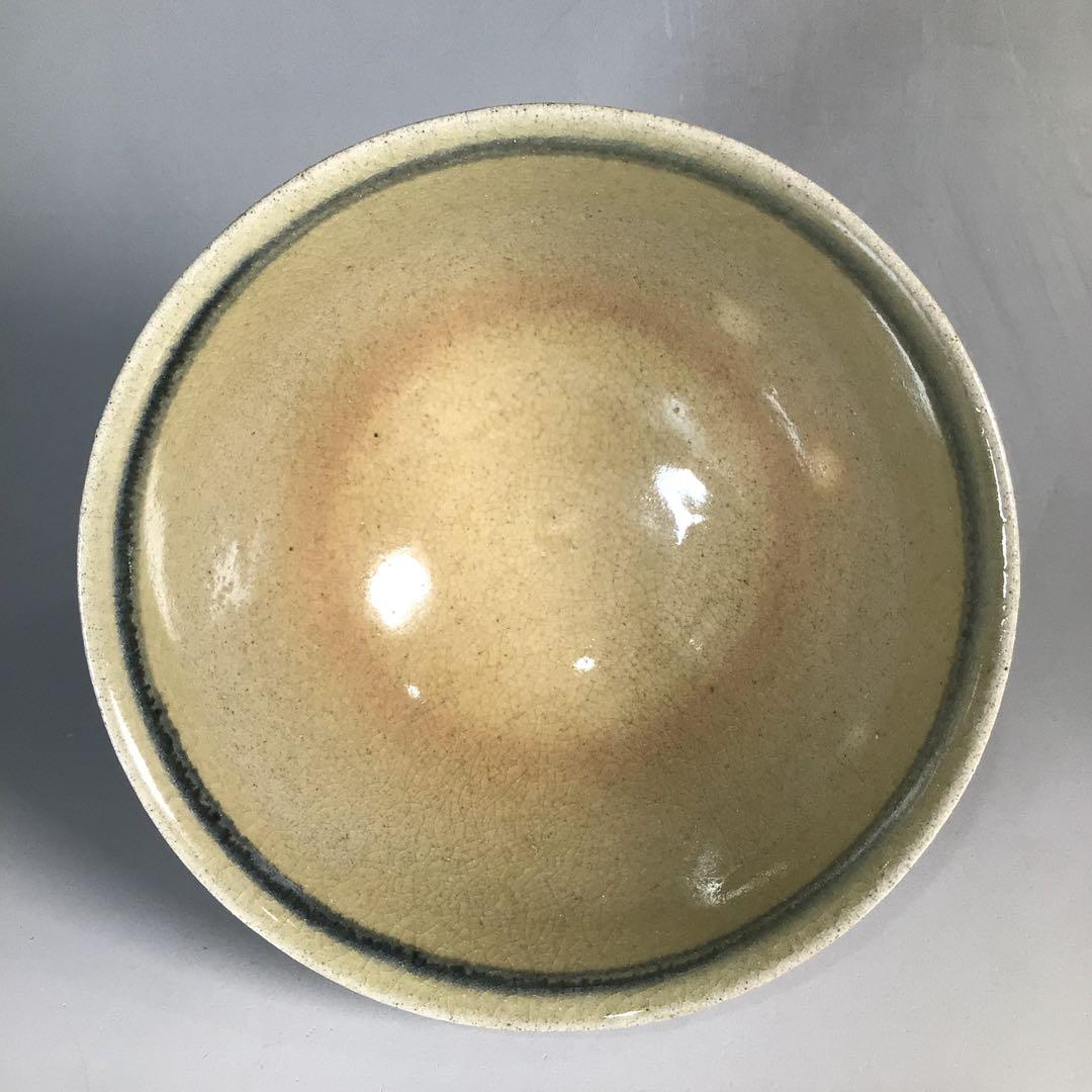 Ｎ４１４　茶碗　『膳所焼　陽炎園造』『淡々斎　箱書』『安南写茶碗』　共箱　茶道具