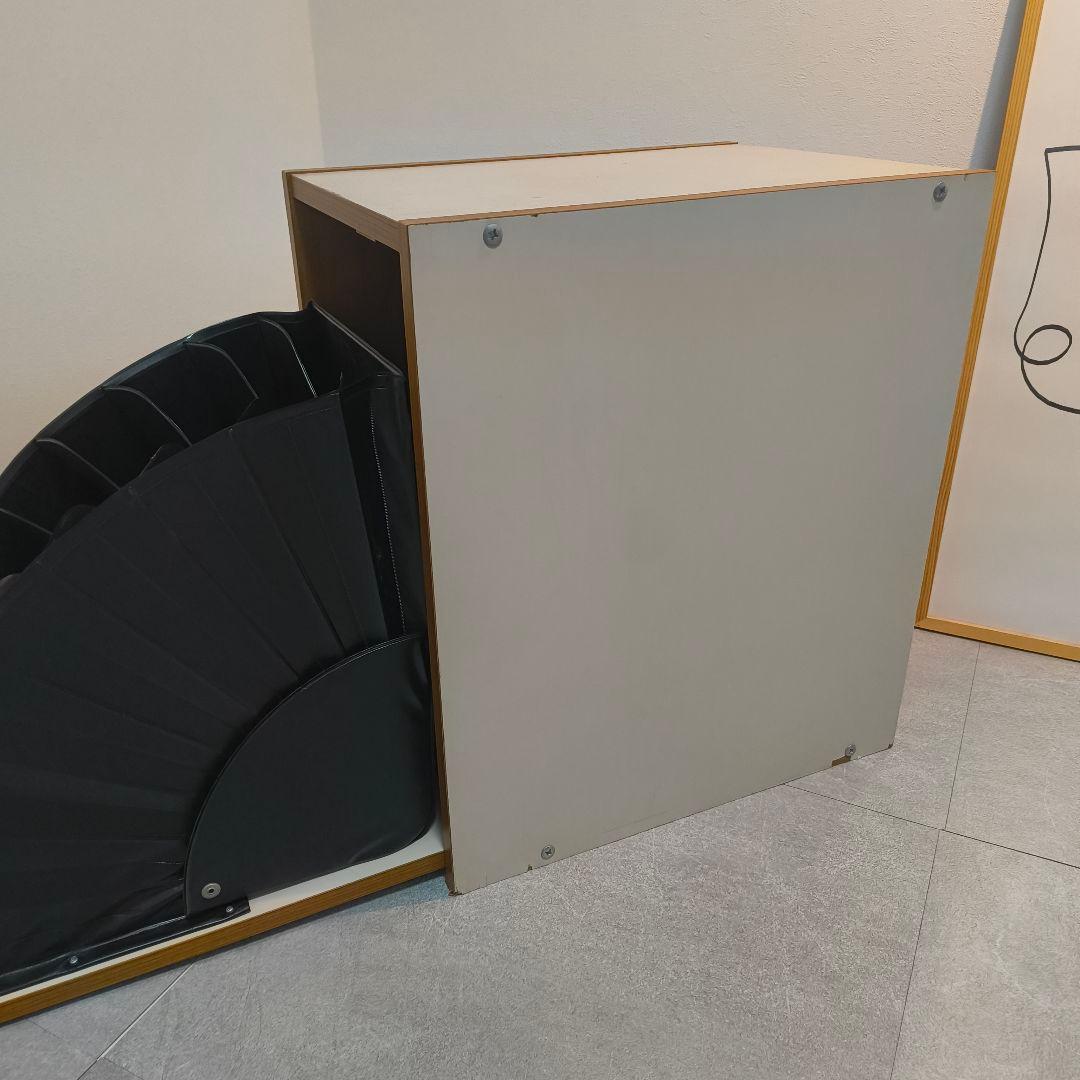 ヴィンテージ　マガジンキャビネット　縦開き　ホワイト　ウッド　韓国