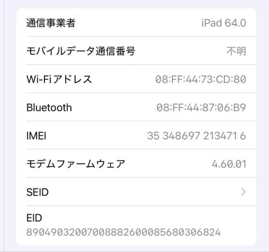 iPad mini 第6世代 256GB Wi-Fi+Cellular