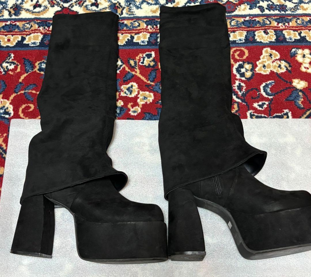 EMODA ルーズフレアカバーフィットブーツ　Lサイズ