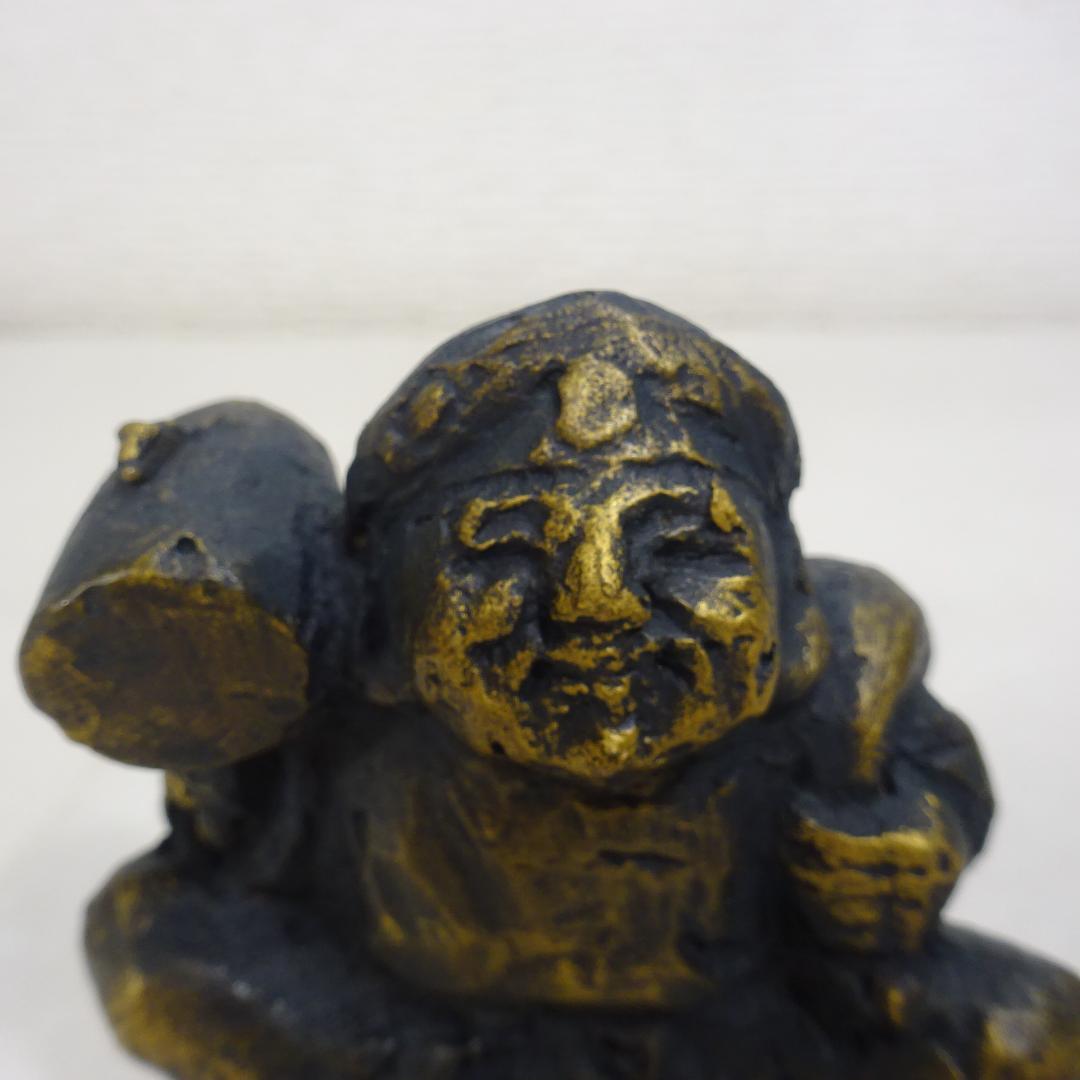 北村西望　ブロンズ置物　福徳　恵比寿　木箱付き