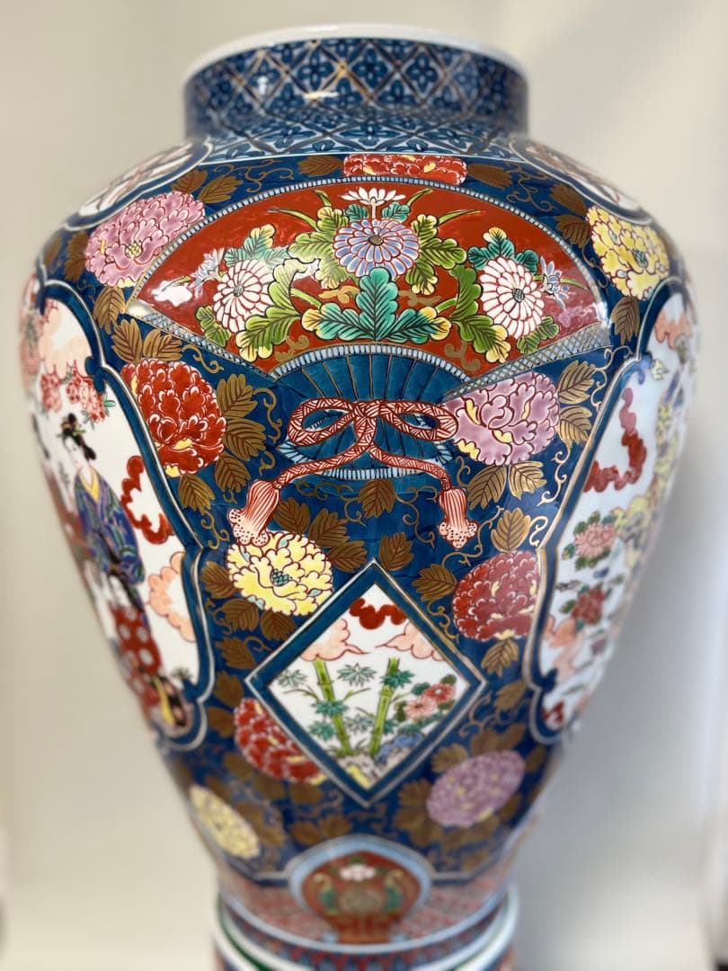 T18 豪華 有田焼 染錦「夢右衛門」沈香壺 高さ118㎝ 伊万里焼 インテリア