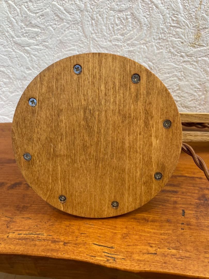 chikuni チクニ　丸台座照明　木製アーム式デスクランプ