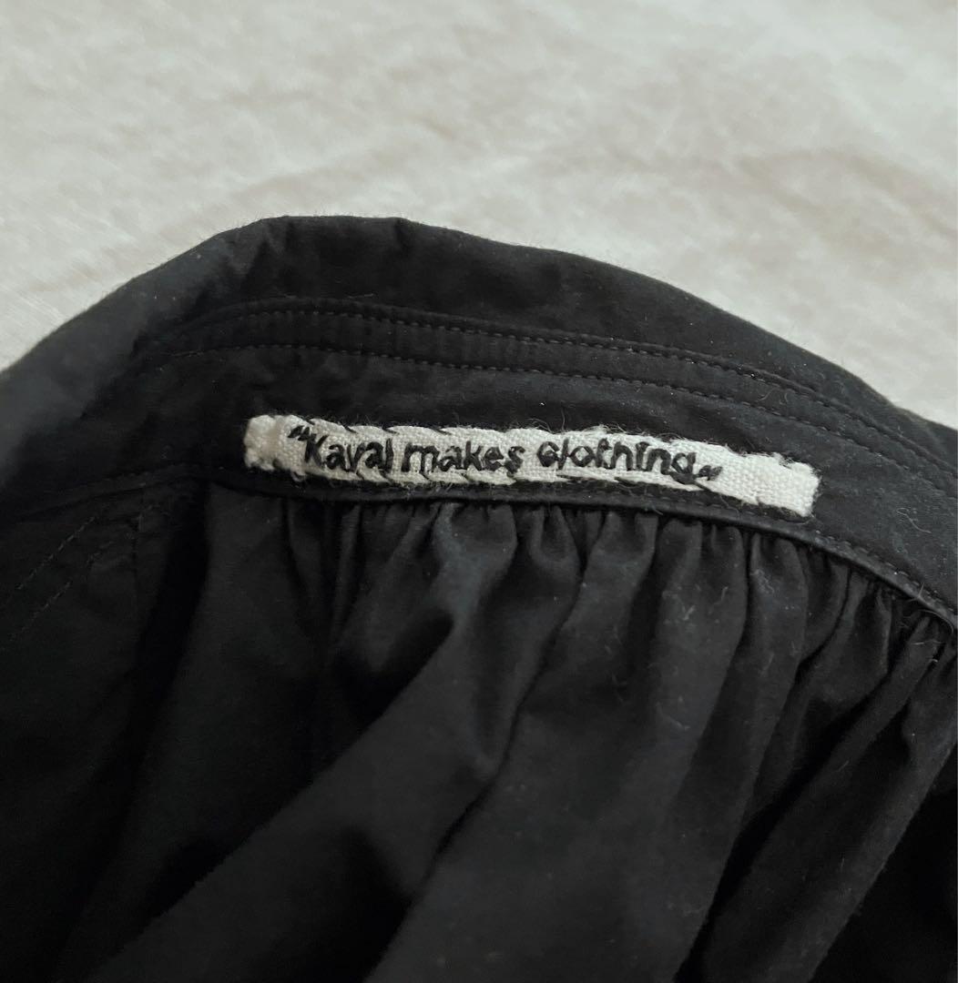 トップス kaval Wide gather blouse black