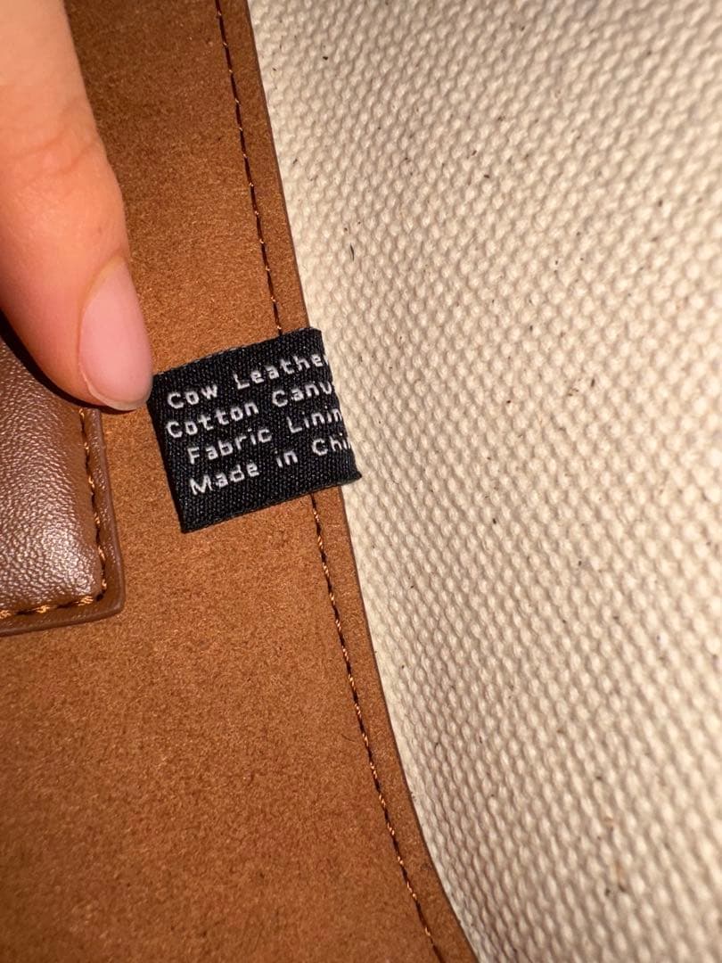 XNIHILO ハンドバッグ ショルダーバッグ コットンキャンバス ナッパレザー