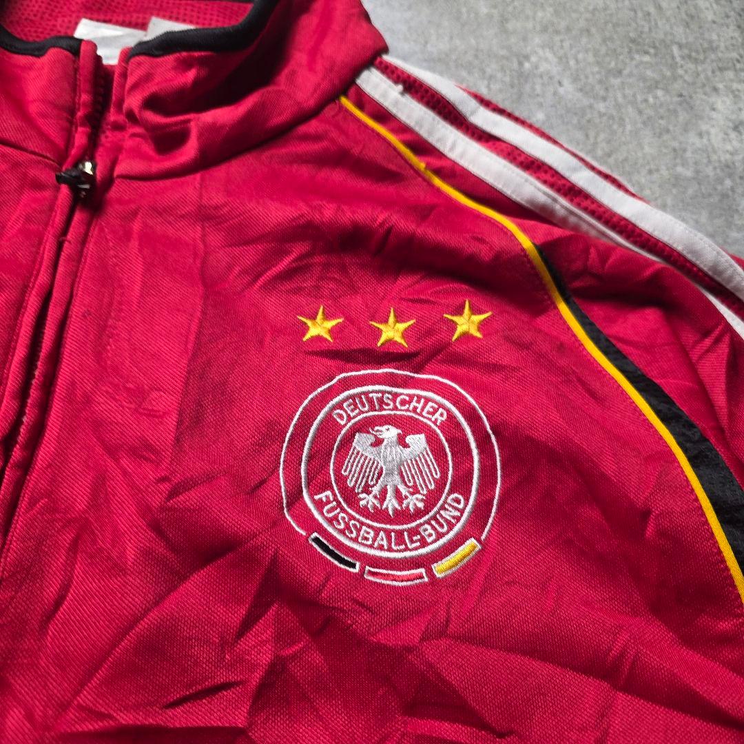 adidasアディダスドイツ代表アンセムトラックジャケットサッカードローコード赤
