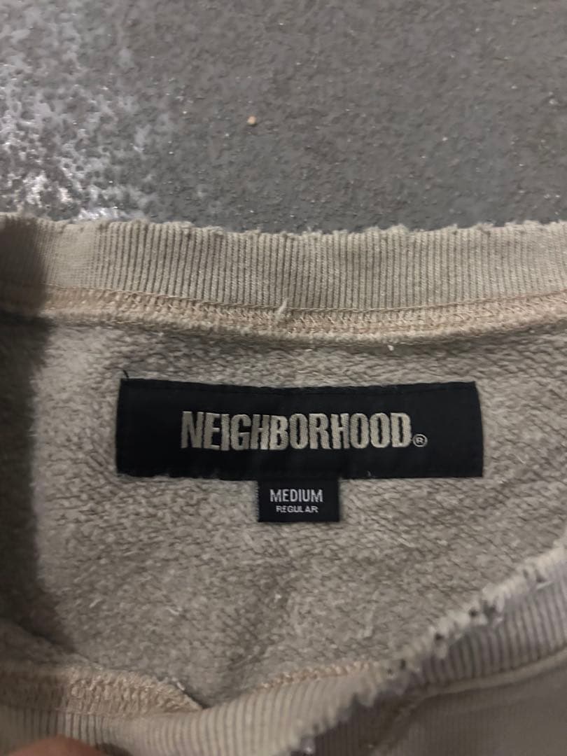 新品　NEIGHBORHOOD ダメージ加工 クルーネックスウェット ペイント