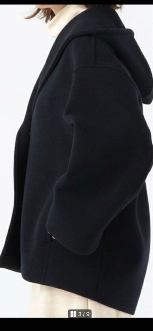 デプレ　ウールダブルモッサフーテッドショートコート♡