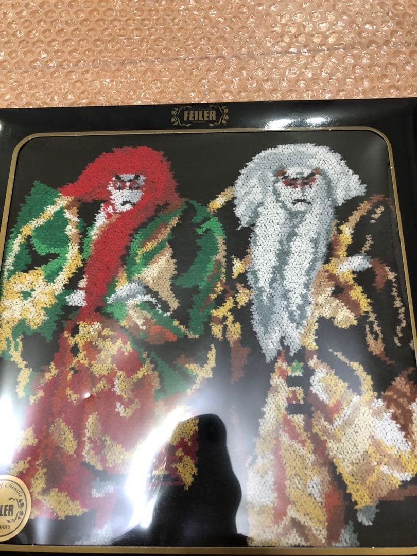 FEILER フェイラー歌舞伎　鷲娘と連獅子　新品未使用大判　レア　正月飾りにも