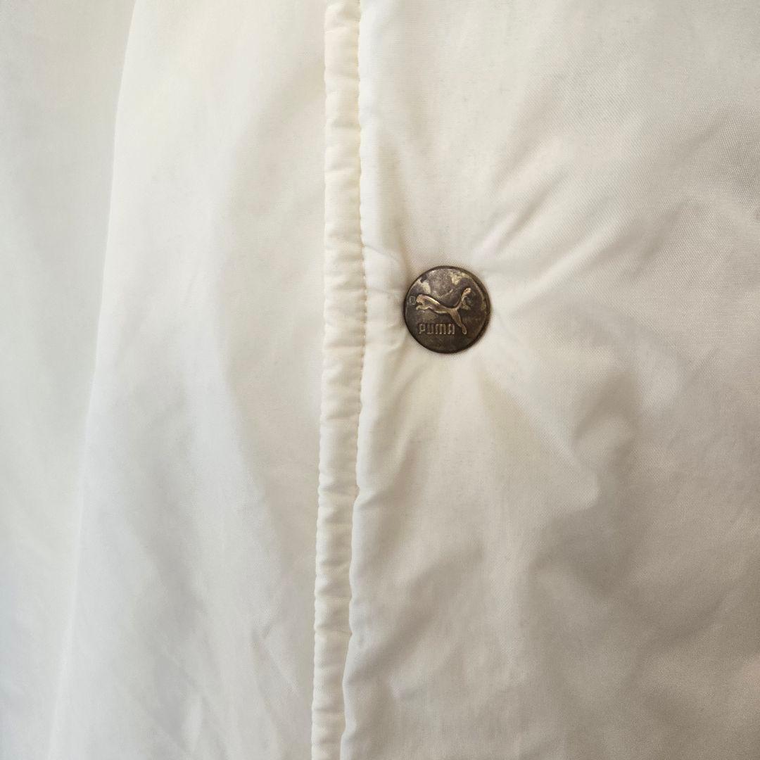 puma プーマ　横浜フリューゲルス ベンチコート 白 Ｌ ヴィンテージ　ロング