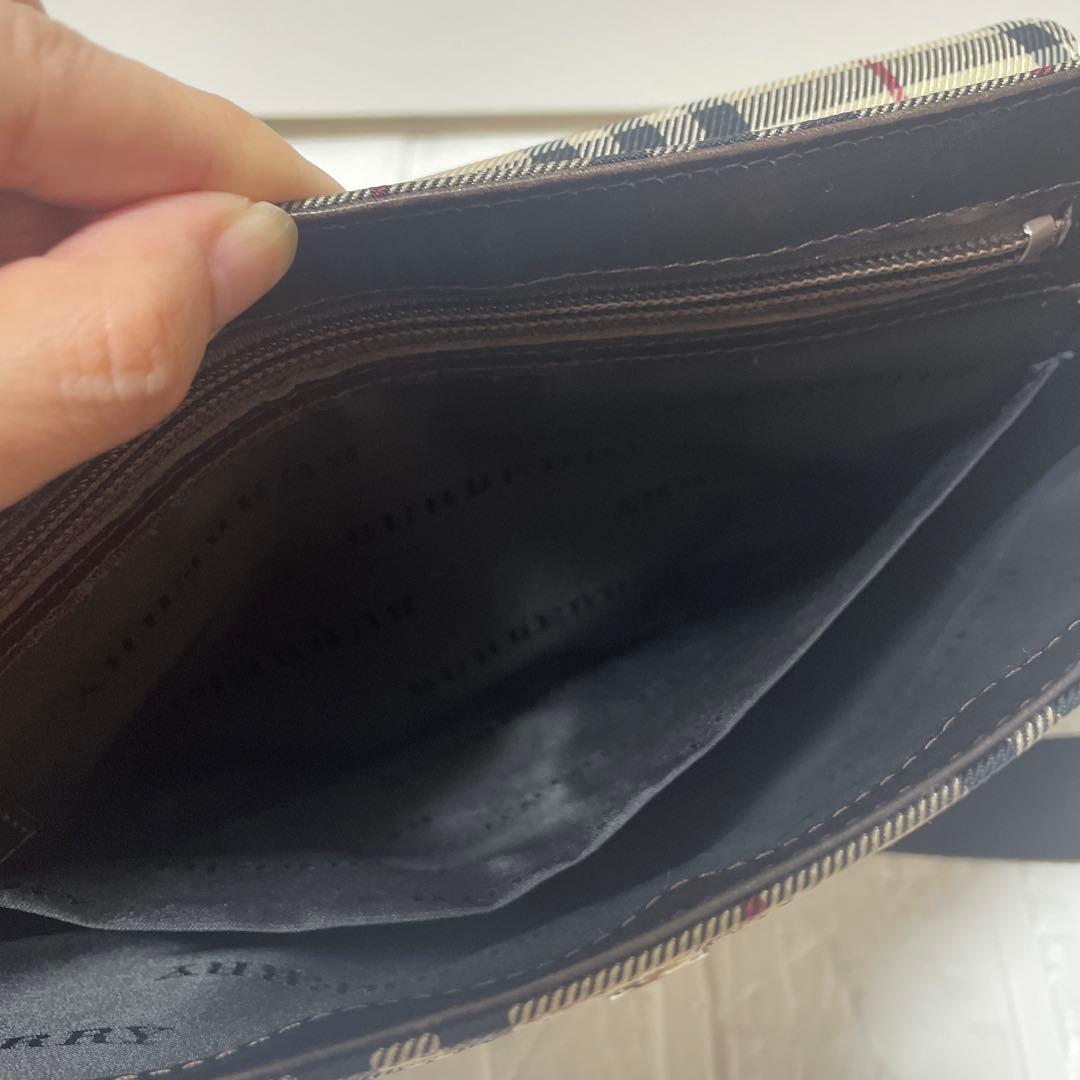 Burberry ショルダーバッグ　ノバチェック　ロゴプレート　キャンバス