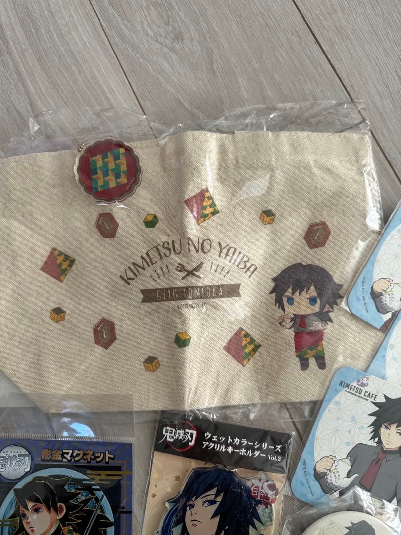 鬼滅の刃　冨岡義勇セット　Demon Slayerアニメ　鬼滅カフェ限定バッグ